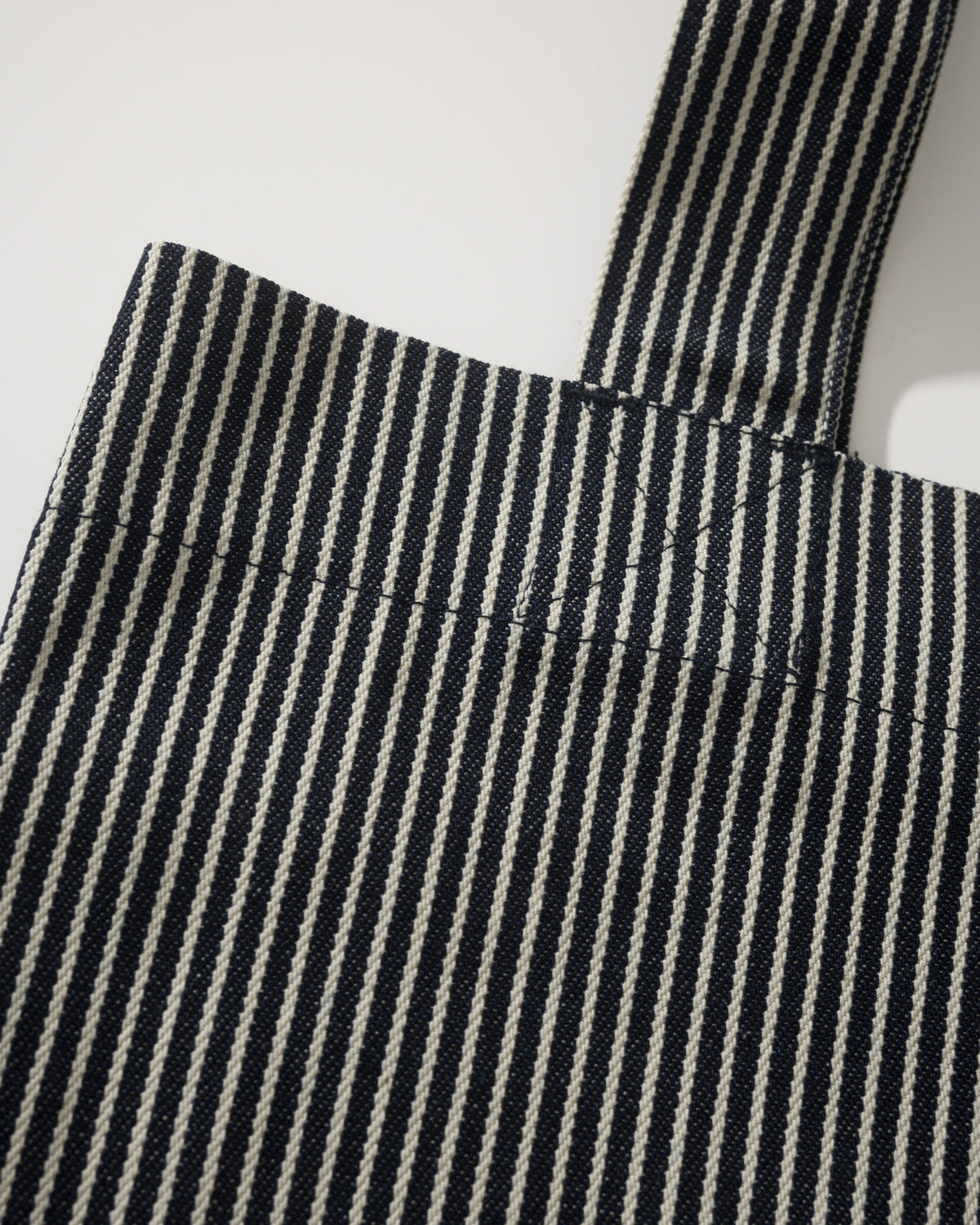 NOT WORKING NW702 VERTICAL TOTE BAG 黑白間條色 手挽車線細節