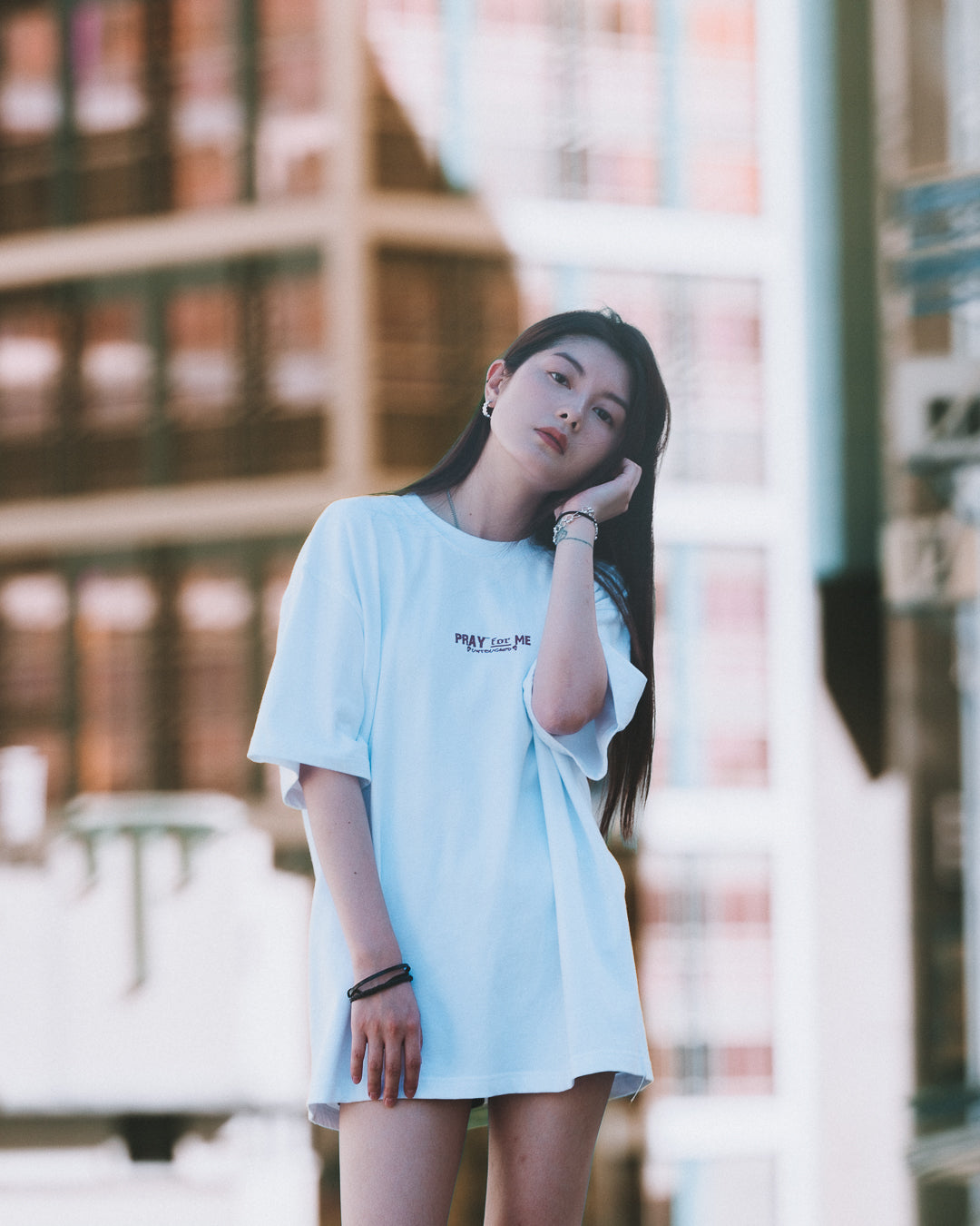 T2303WHR | PRAY FOR ME WHITE TEE