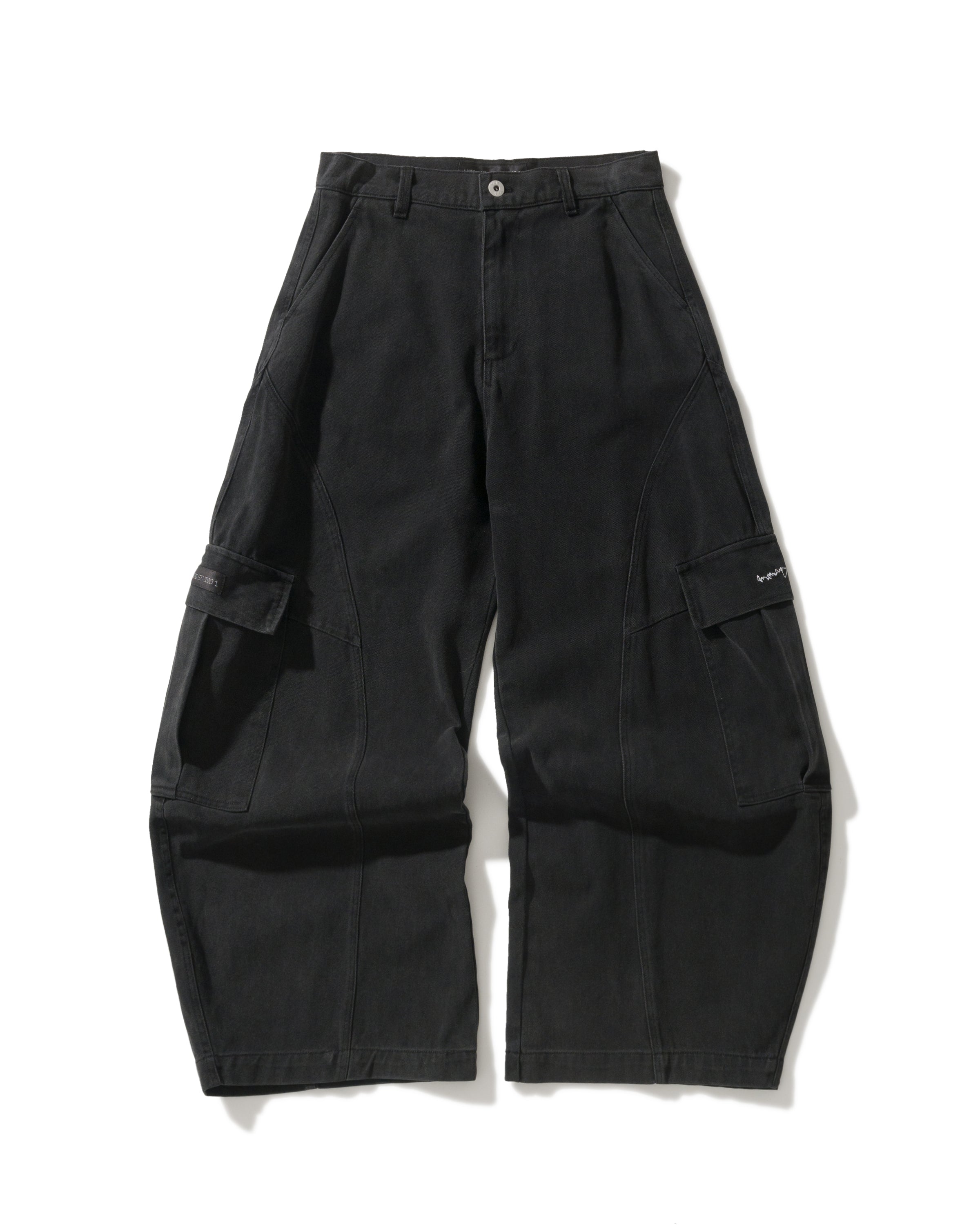 US023 - WASHED CARGO BUGGY PANTS / STONE BLACK
