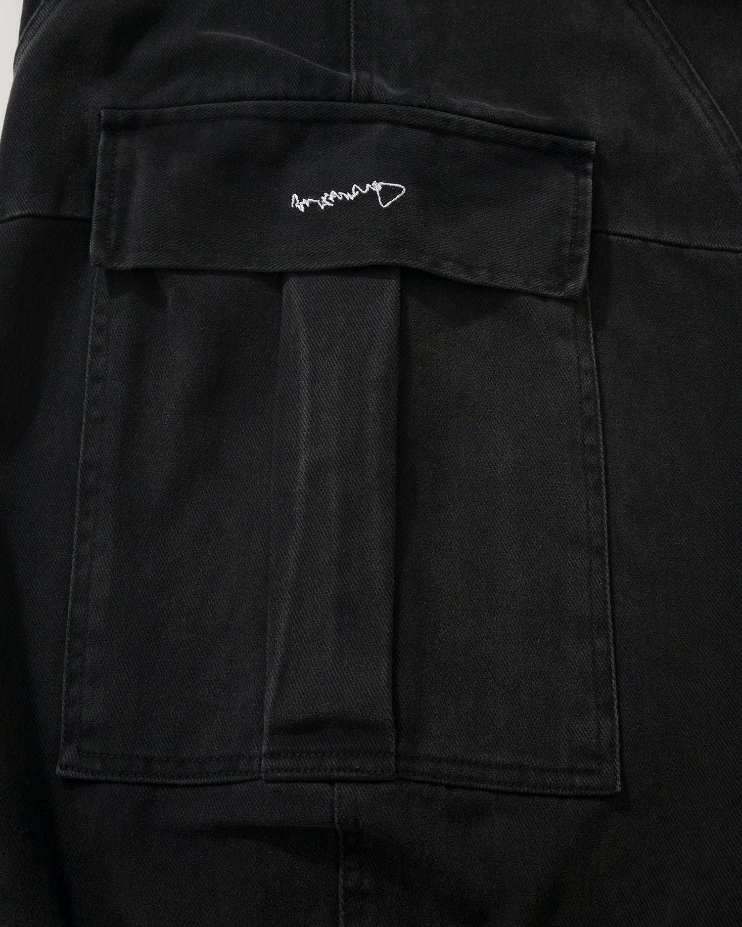 US023 - WASHED CARGO BUGGY PANTS / STONE BLACK