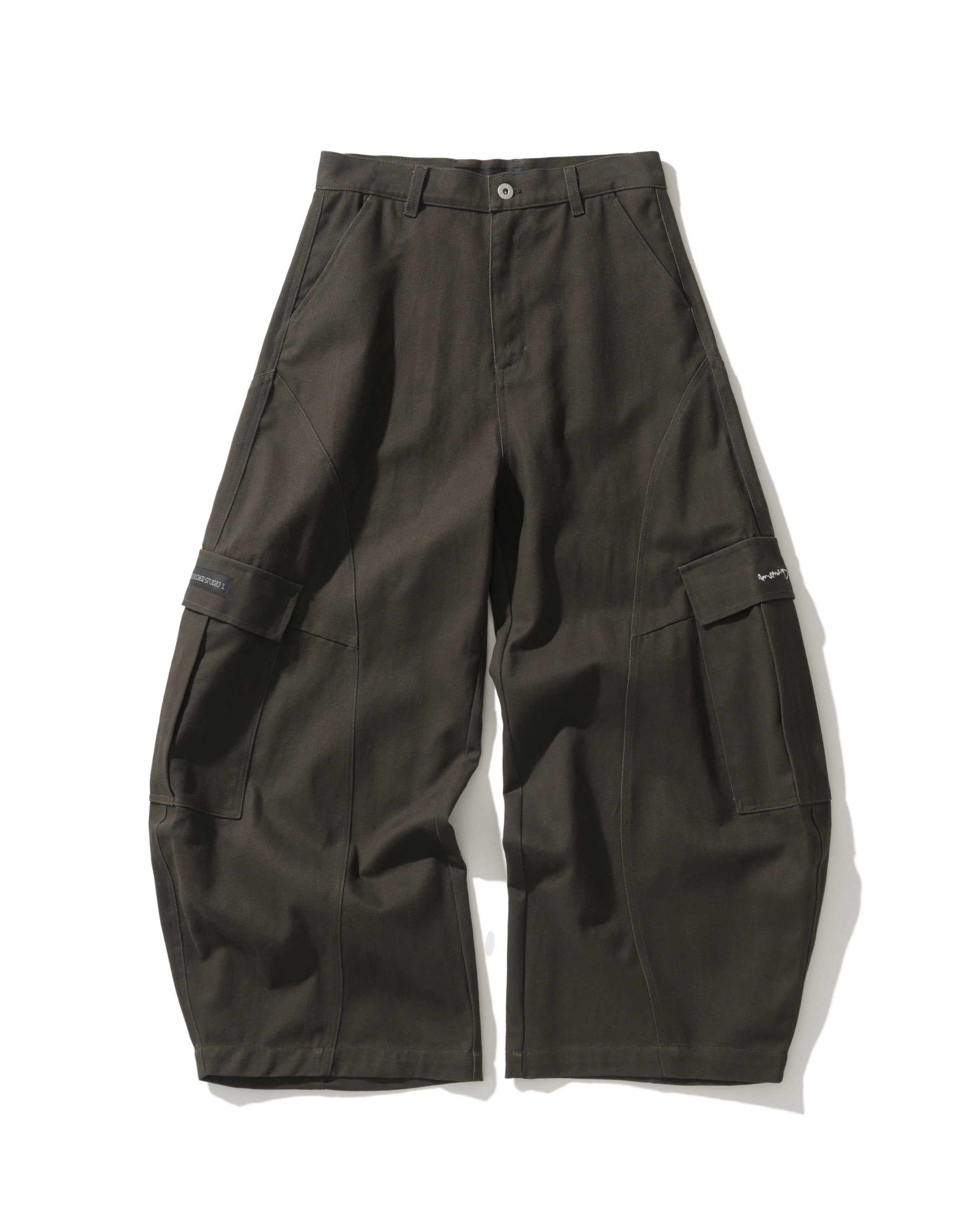 US023 - CARGO BUGGY PANTS / DARK GREY