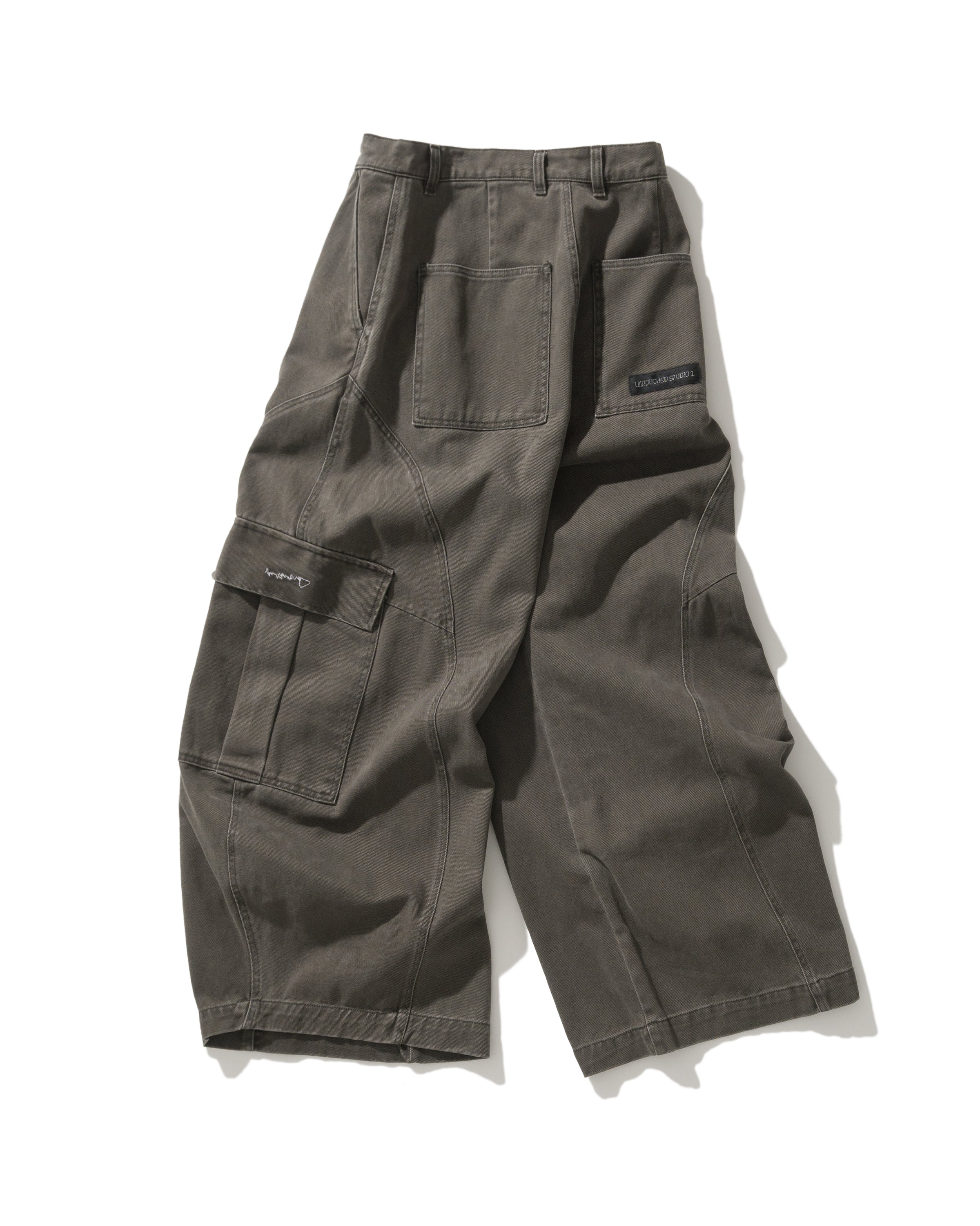 US023 - WASHED CARGO BUGGY PANTS / DARK GREY