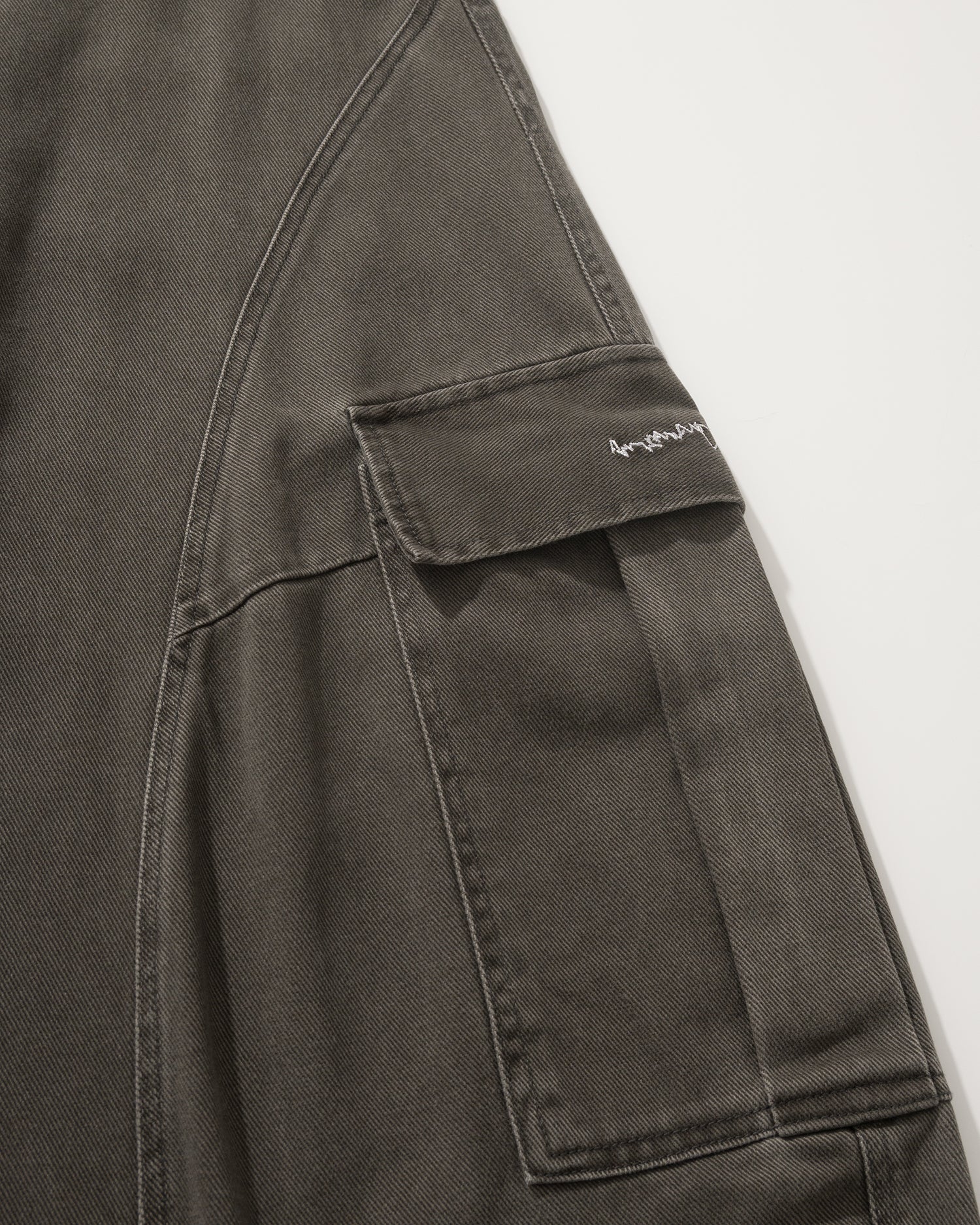 US023 - WASHED CARGO BUGGY PANTS / DARK GREY