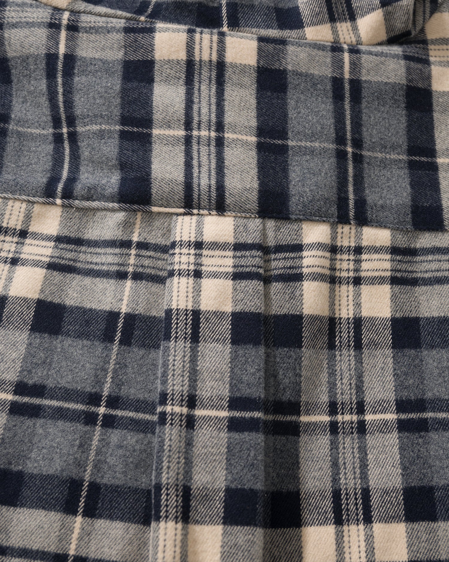 US037 - HOODED OVERSIZED SHIRT JACKET / CHECKED BLUE