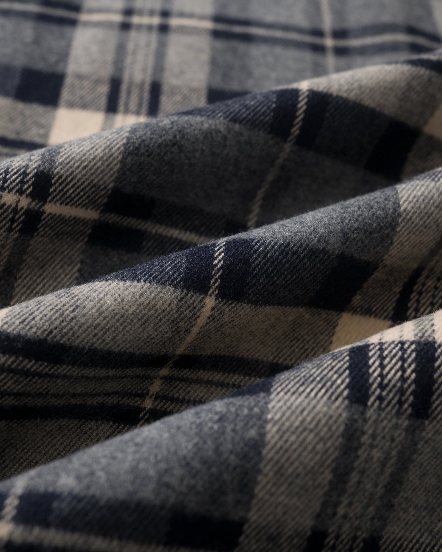 US037 - HOODED OVERSIZED SHIRT JACKET / CHECKED BLUE