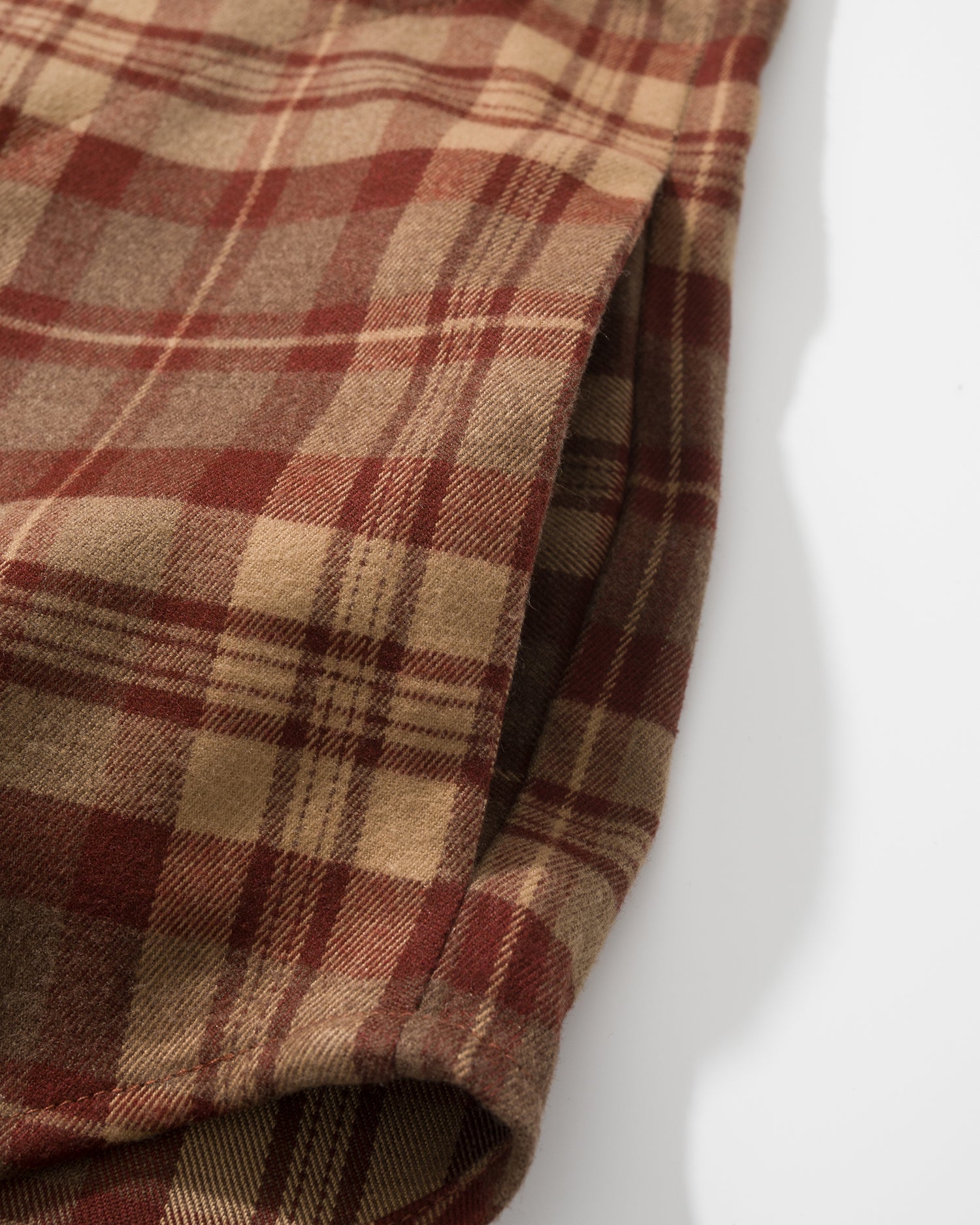 US037 - HOODED OVERSIZED SHIRT JACKET / CHECKED RED