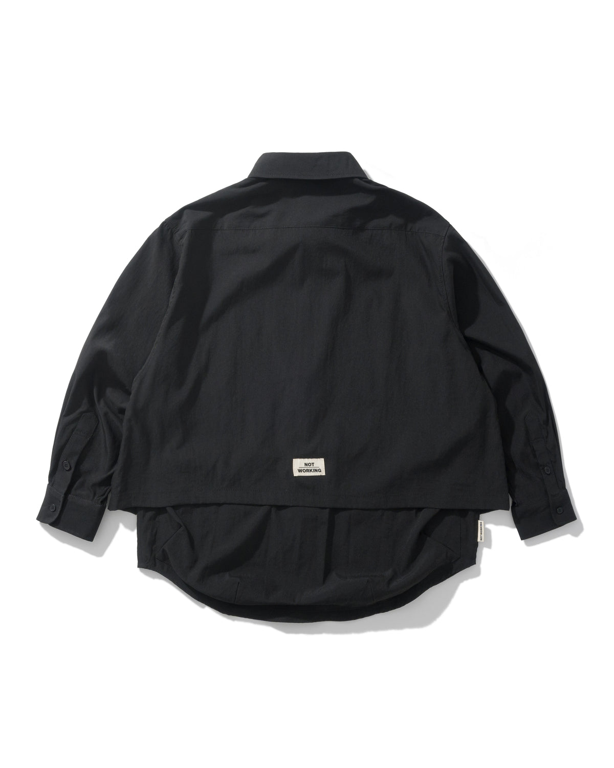 NOT WORKING NW304 LAYERED POCKET OVERSIZED SHIRT 黑色 背面
