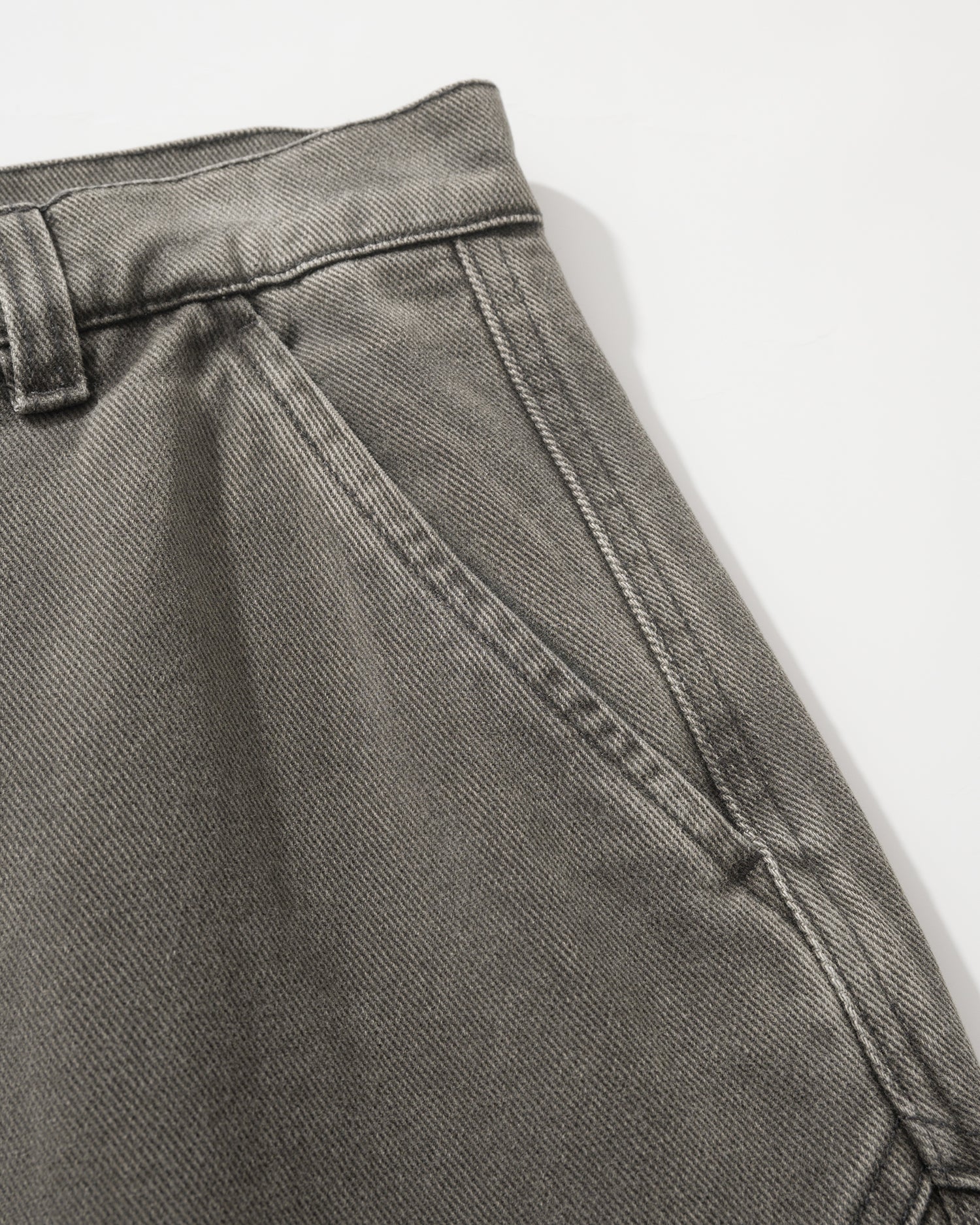 US023V2 - WAHSED CARGO BUGGY PANTS V2 / STONE GREY