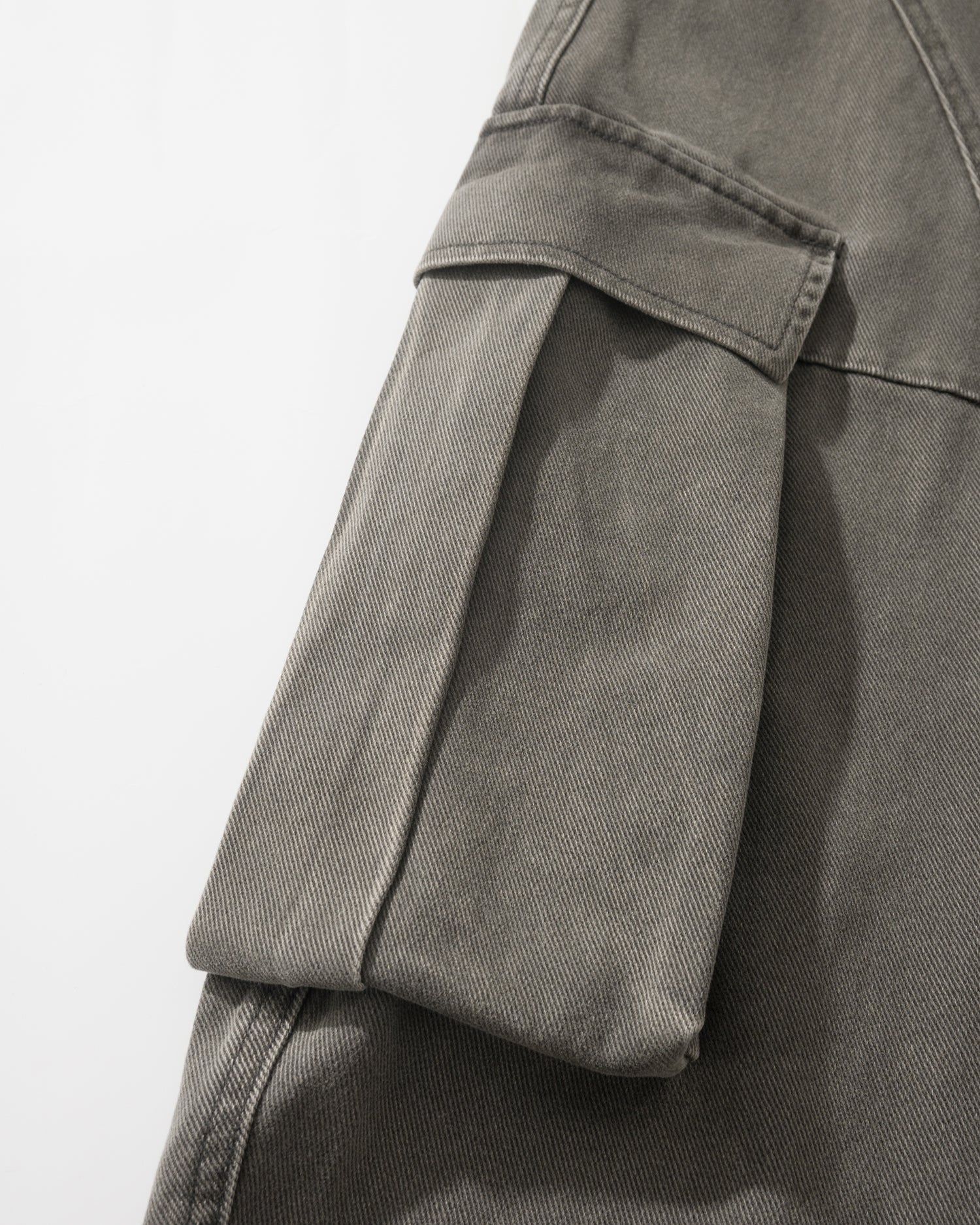 US023V2 - WAHSED CARGO BUGGY PANTS V2 / STONE GREY