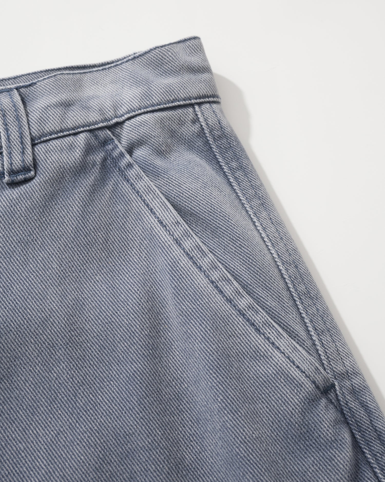 US023V2 - WAHSED CARGO BUGGY PANTS / LIGHT BLUE