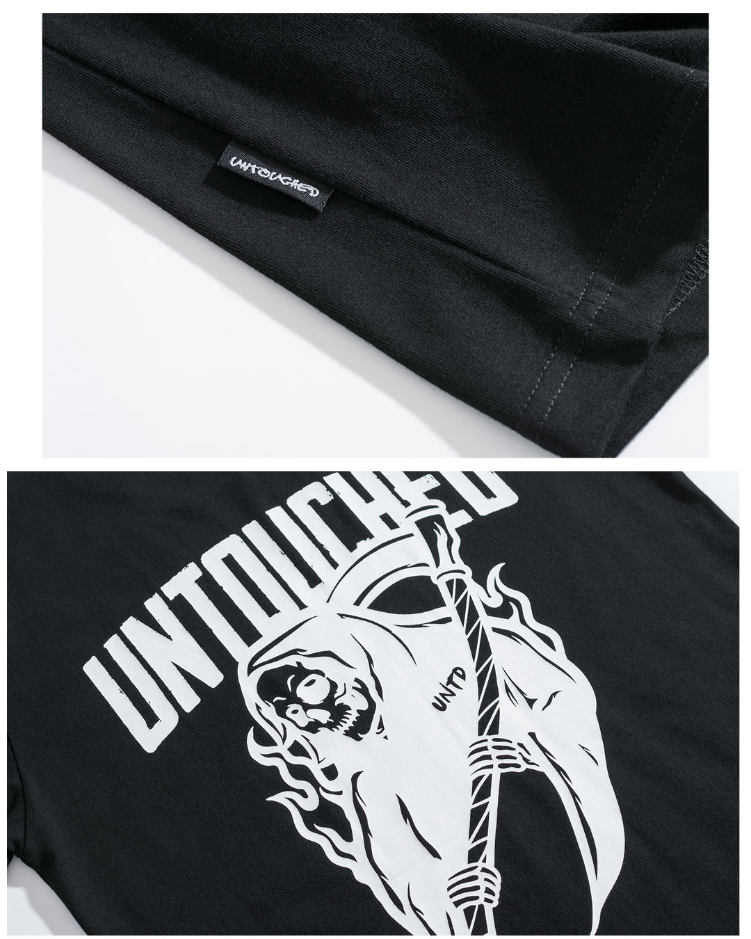 T1905BK | GRIM REAPER-TEE-UNTOUCHED UNITED