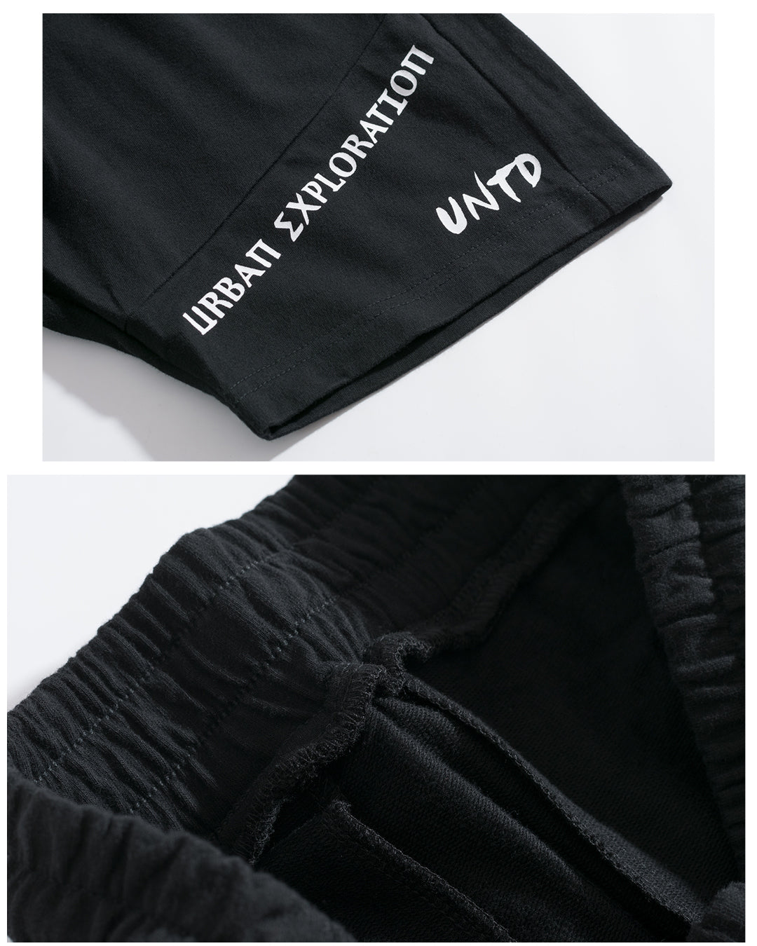 UT054BK | URBANEXPL KITTED SHORTS-SHORTS-UNTOUCHED UNITED