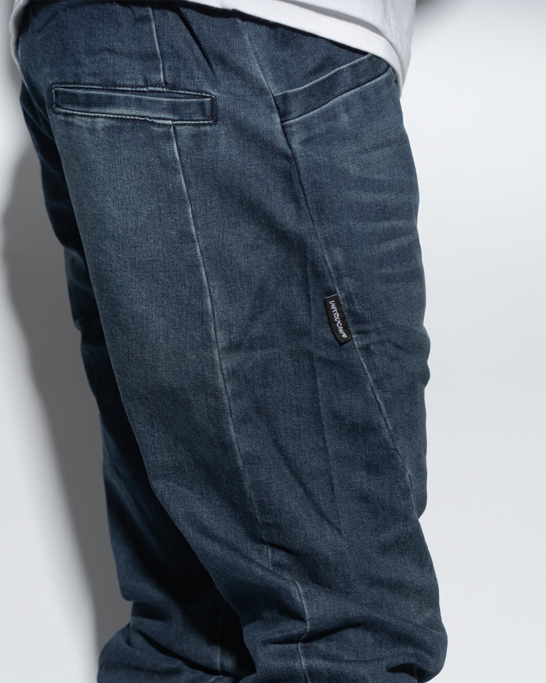 UT029NY | WASHED DENIM JOGGERS-JOGGERS-UNTOUCHED UNITED