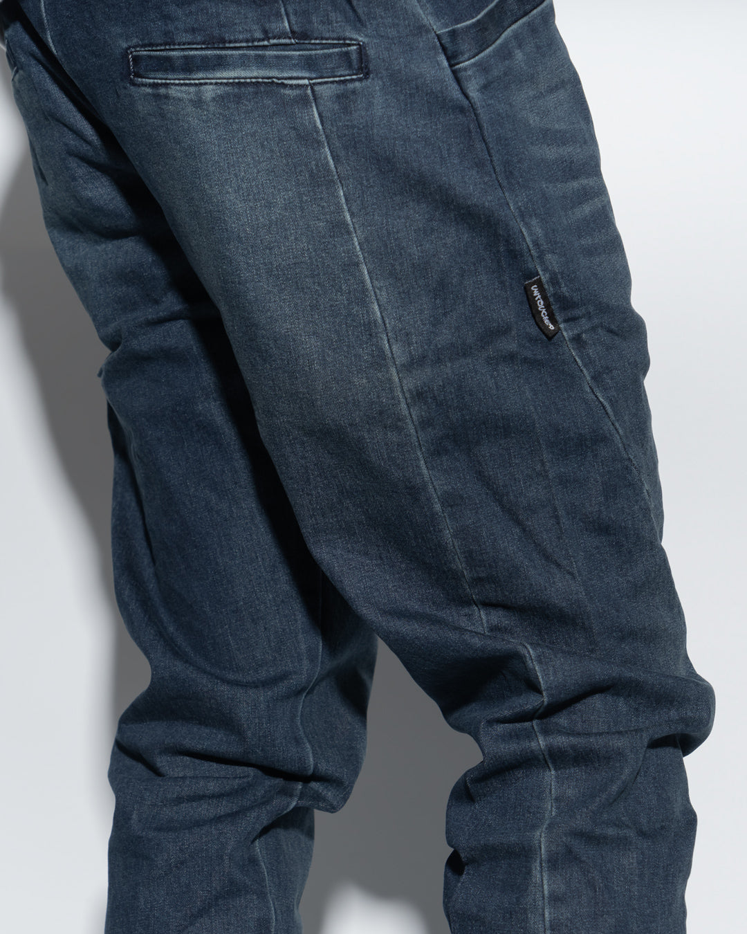 UT029NY | WASHED DENIM JOGGERS-JOGGERS-UNTOUCHED UNITED