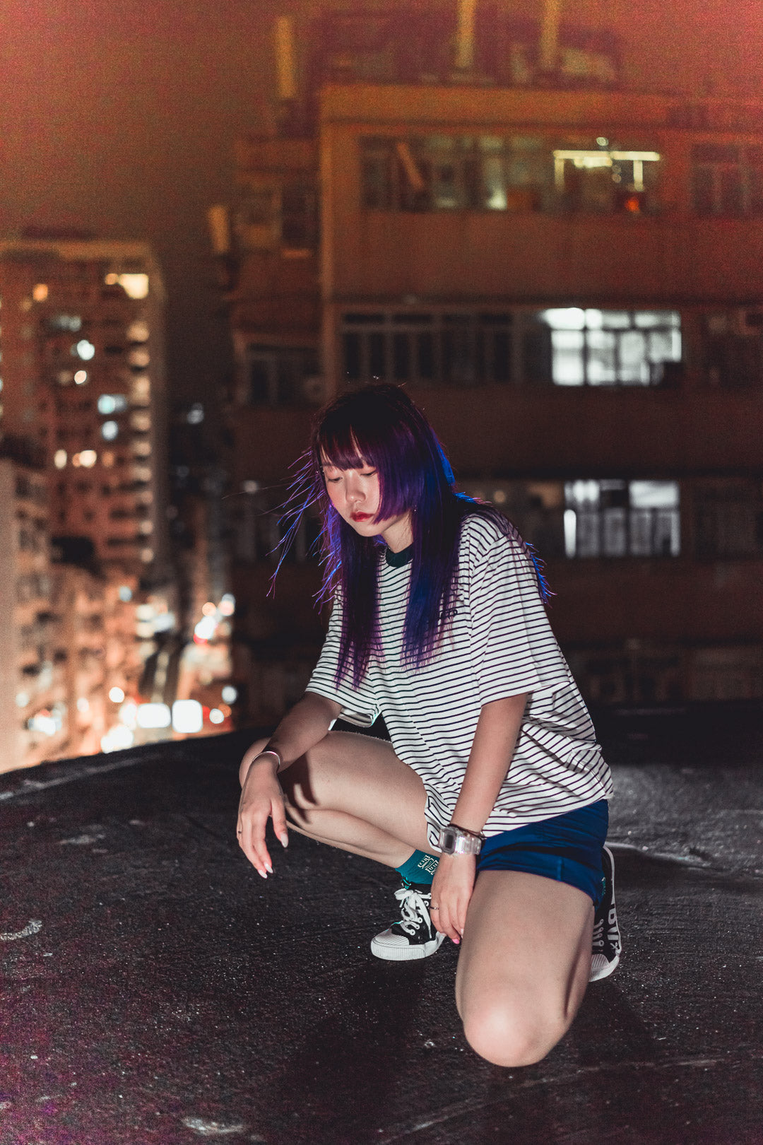 UT082WH | STRIPE TEE-TEE-UNTOUCHED UNITED