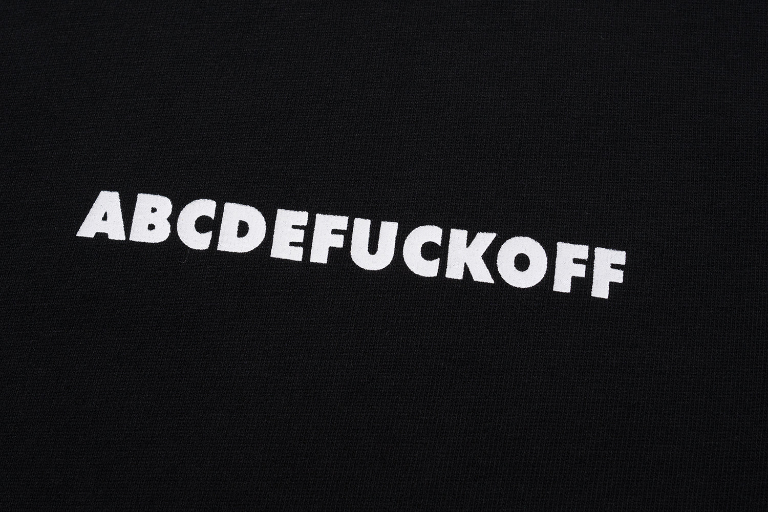 NW206BK | ABCDEFUCKOFF BLACK TEE | NOT WORKING III