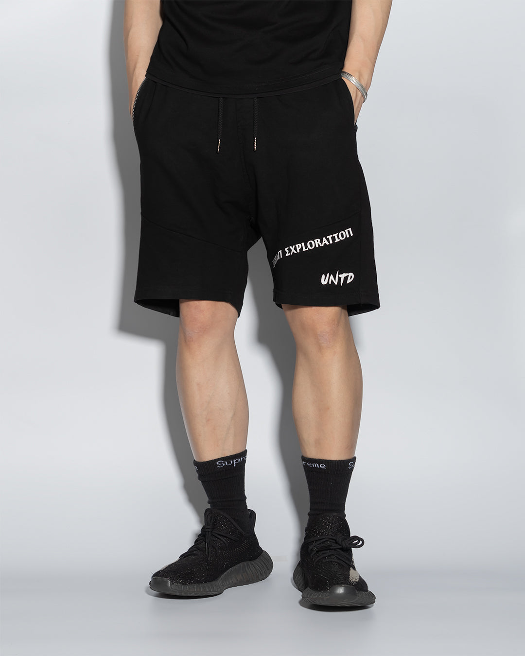 UT054BK | URBANEXPL KITTED SHORTS-SHORTS-UNTOUCHED UNITED