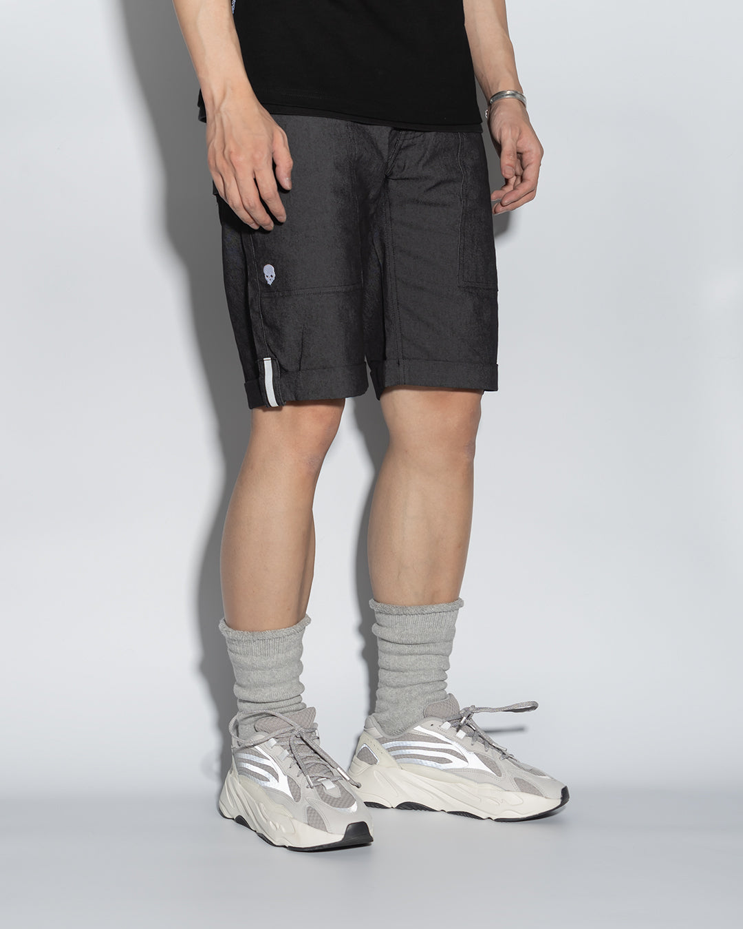 UT057BK | 3M REFLECTED DENIM SHORTS-SHORTS-UNTOUCHED UNITED
