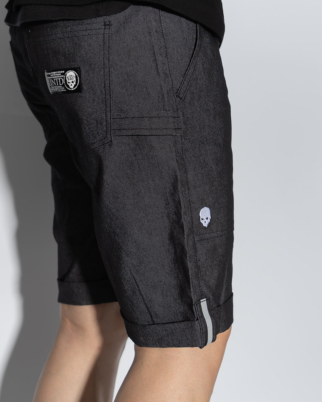 UT057BK | 3M REFLECTED DENIM SHORTS-SHORTS-UNTOUCHED UNITED