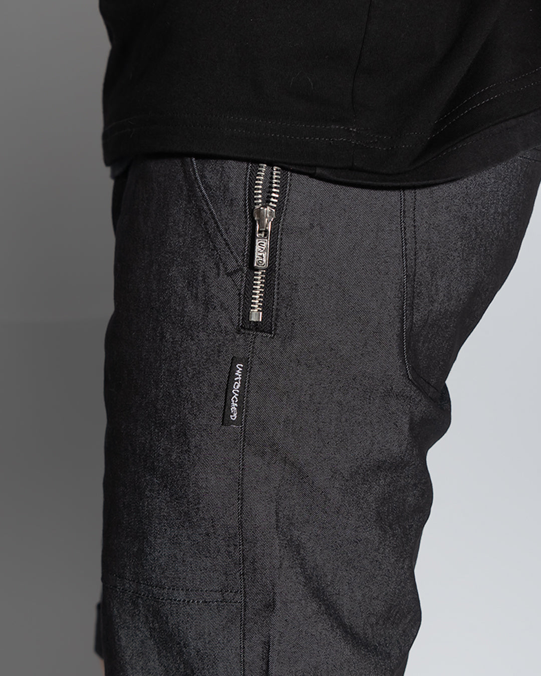 UT057BK | 3M REFLECTED DENIM SHORTS-SHORTS-UNTOUCHED UNITED