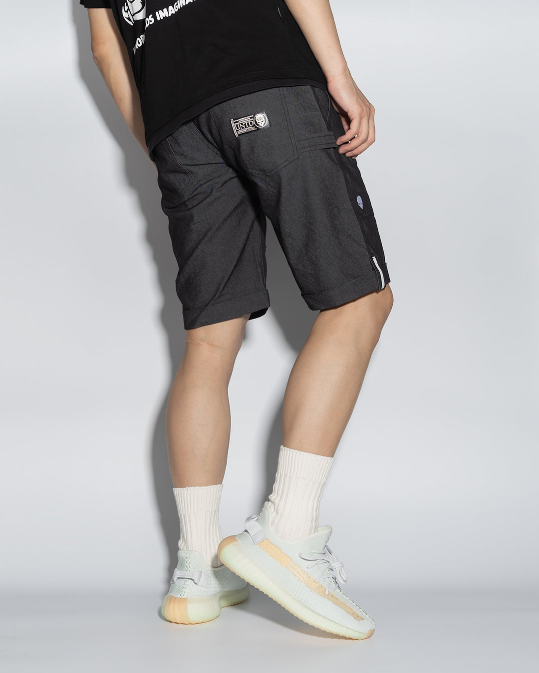 UT057BK | 3M REFLECTED DENIM SHORTS-SHORTS-UNTOUCHED UNITED