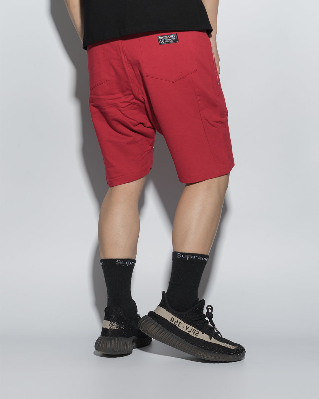 UT054RD | URBANEXPL KITTED SHORTS-SHORTS-UNTOUCHED UNITED