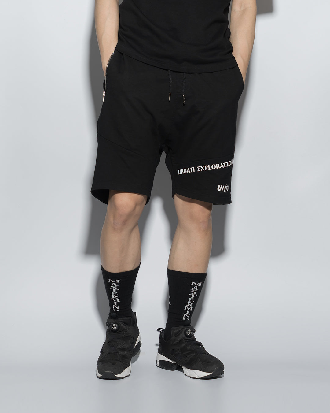 UT054BK | URBANEXPL KITTED SHORTS-SHORTS-UNTOUCHED UNITED