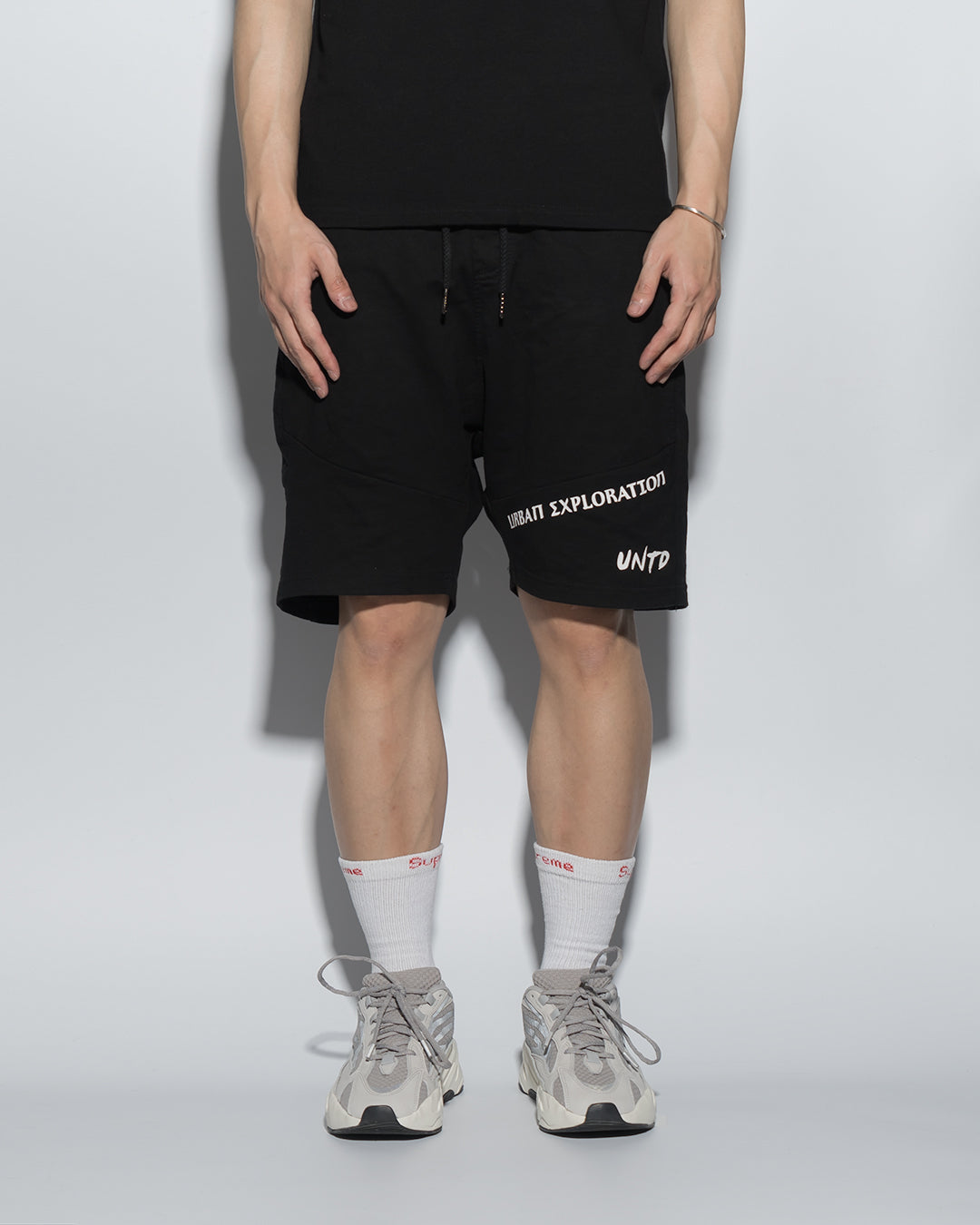 UT054BK | URBANEXPL KITTED SHORTS-SHORTS-UNTOUCHED UNITED