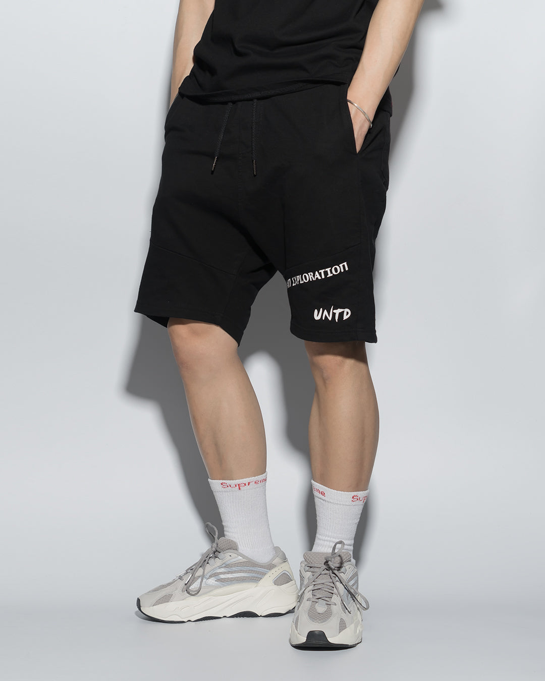 UT054BK | URBANEXPL KITTED SHORTS-SHORTS-UNTOUCHED UNITED