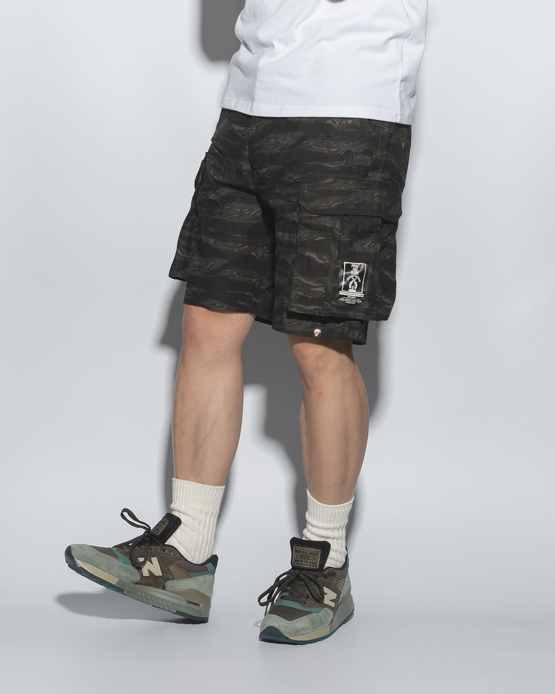 SG00T3 | DOUBLE FIRE ARMY SHORTS-SHORTS-UNTOUCHED UNITED
