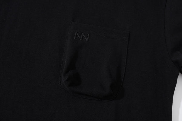 WASHED 3D POCKET TEE - BLACK – N3AVIGATE