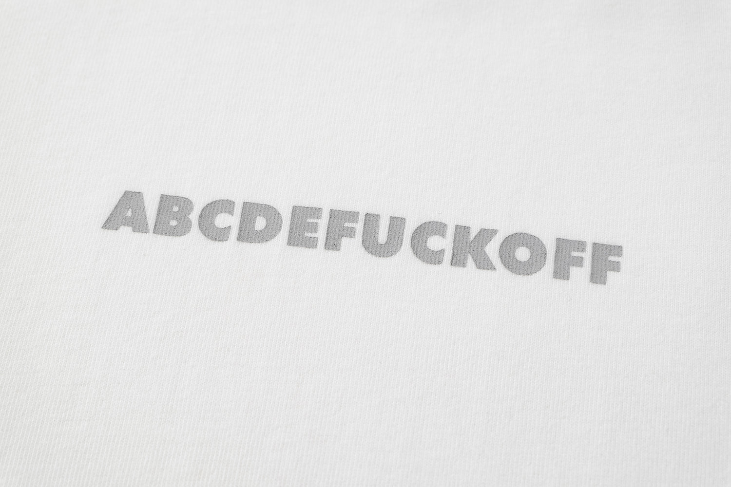 NOT WORKING IV / ABCDEFUCKOFF OVERSIZED LONG TEE