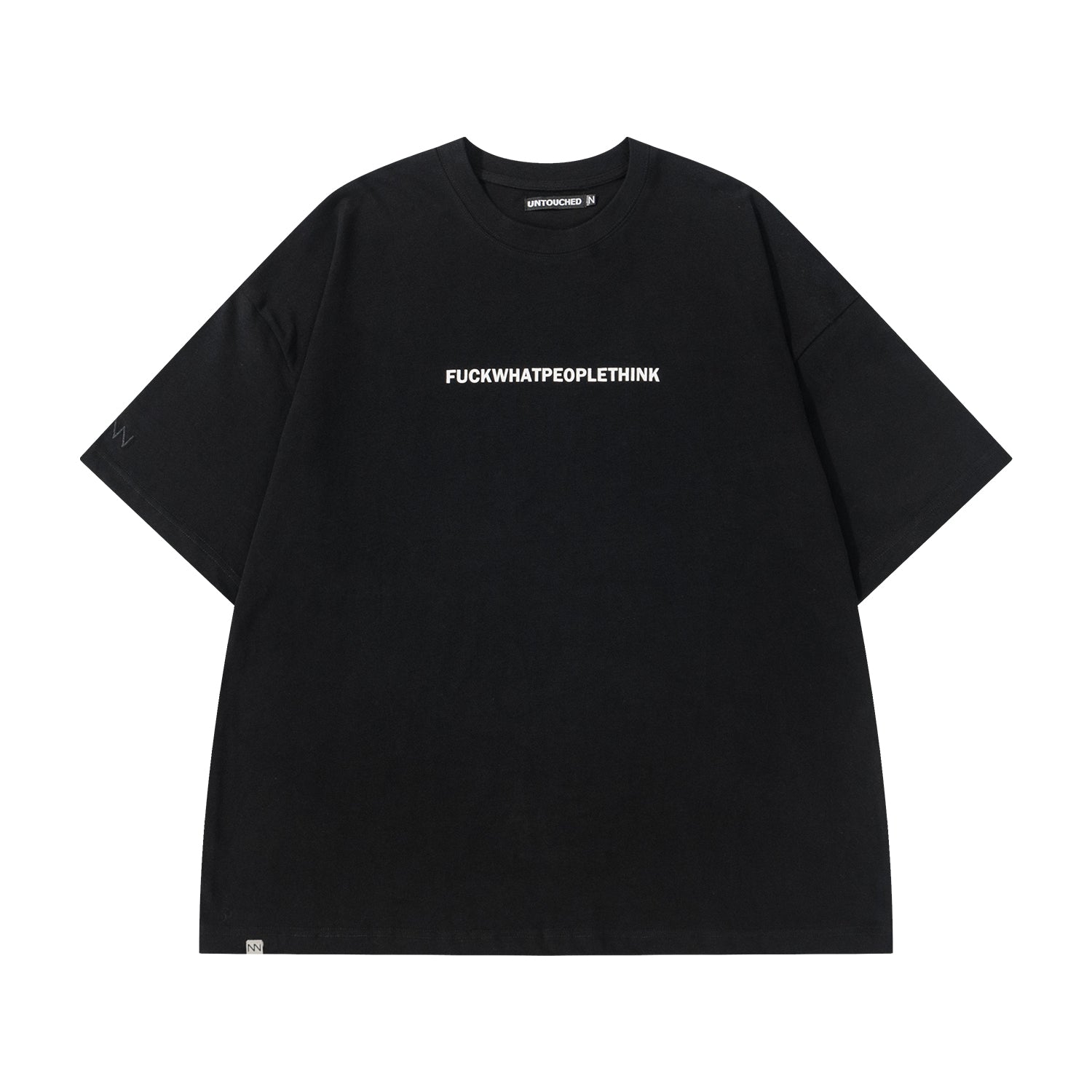 NW221BK | FUCKWHATPEOPLETHINK BLACK TEE | NOT WORKING V