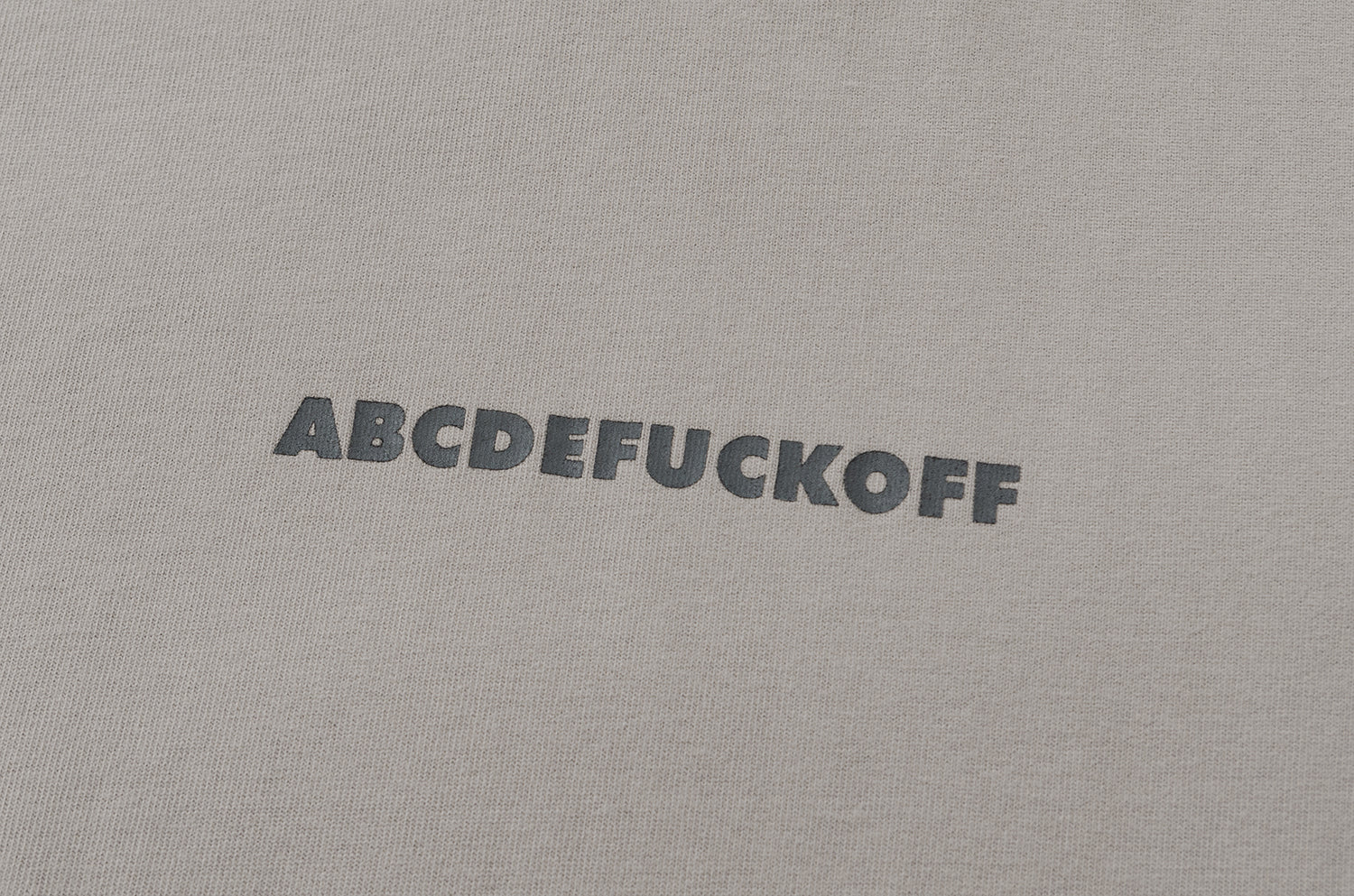 NW219LG | ABCDEFUCKOFF LIGHT GREY TEE | NOT WORKING V