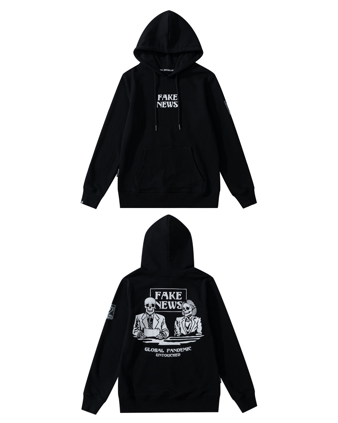 HD2026BK | FAKE NEWS-HOODIES-UNTOUCHED UNITED
