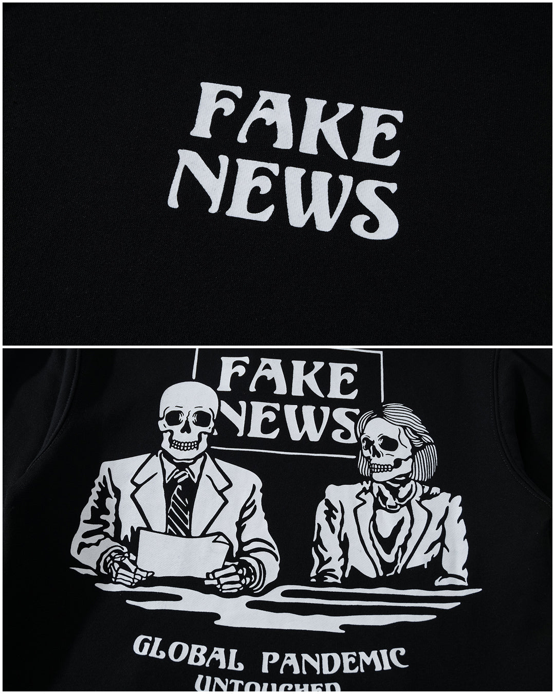 HD2026BK | FAKE NEWS-HOODIES-UNTOUCHED UNITED