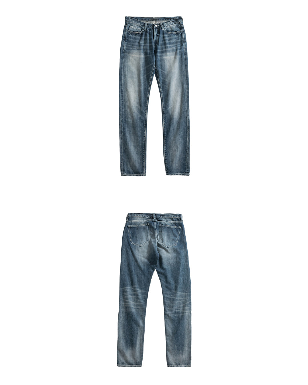 DJ004NY | WASHED RED LINE DENIM JEANS-JEANS-UNTOUCHED UNITED