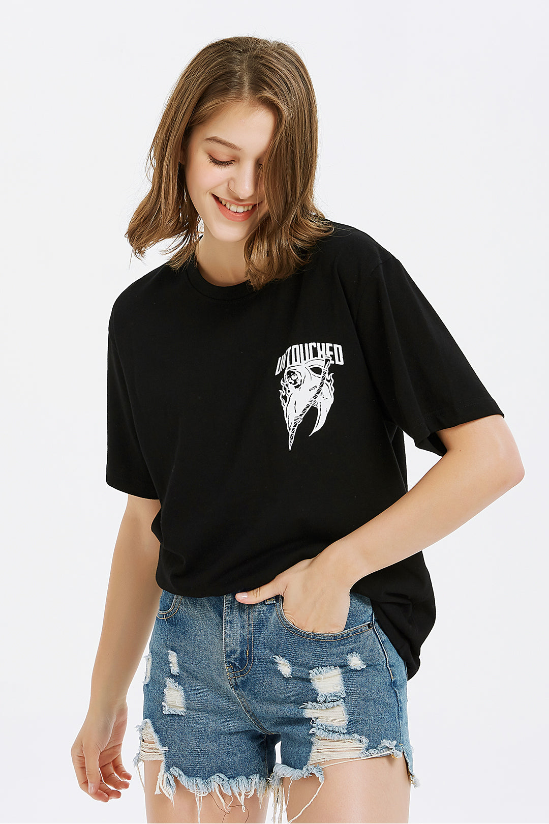 T1905BK | GRIM REAPER-TEE-UNTOUCHED UNITED