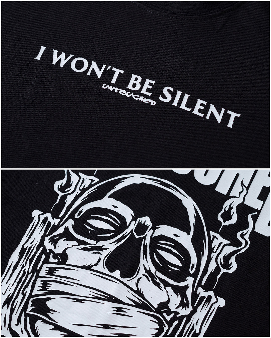 T2015BK | I WON'T BE SILENT-TEE-UNTOUCHED UNITED