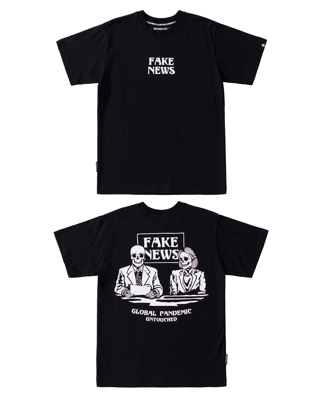 T2026BK | FAKE NEWS-TEE-UNTOUCHED UNITED