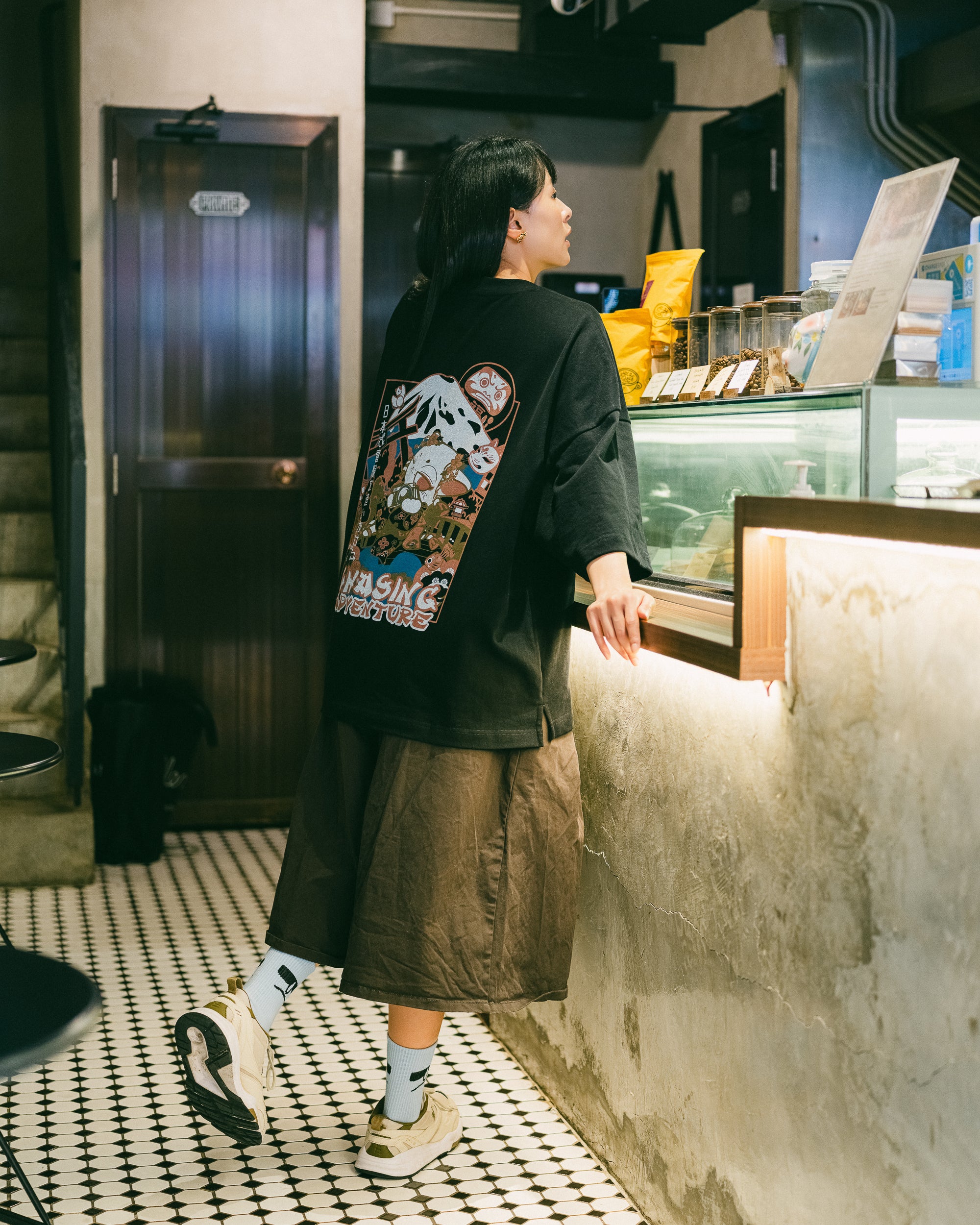 NOT WORKING X MITTSU KUMI / NWC002BK / SUPRE OVERSIZE TEE