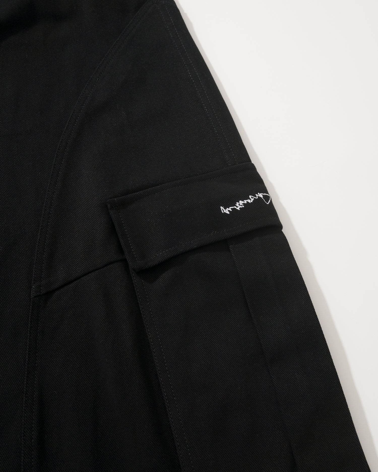 US023 - CARGO BUGGY PANTS / BLACK