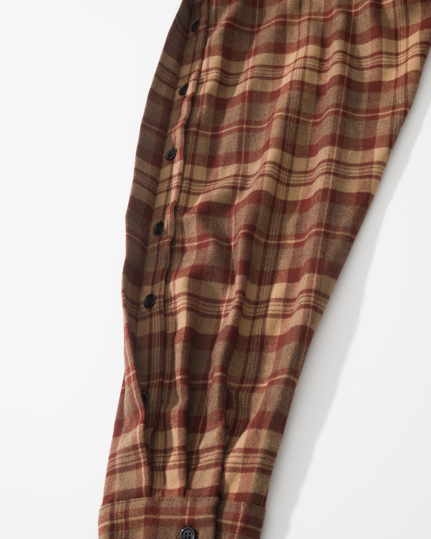 US037 - HOODED OVERSIZED SHIRT JACKET / CHECKED RED