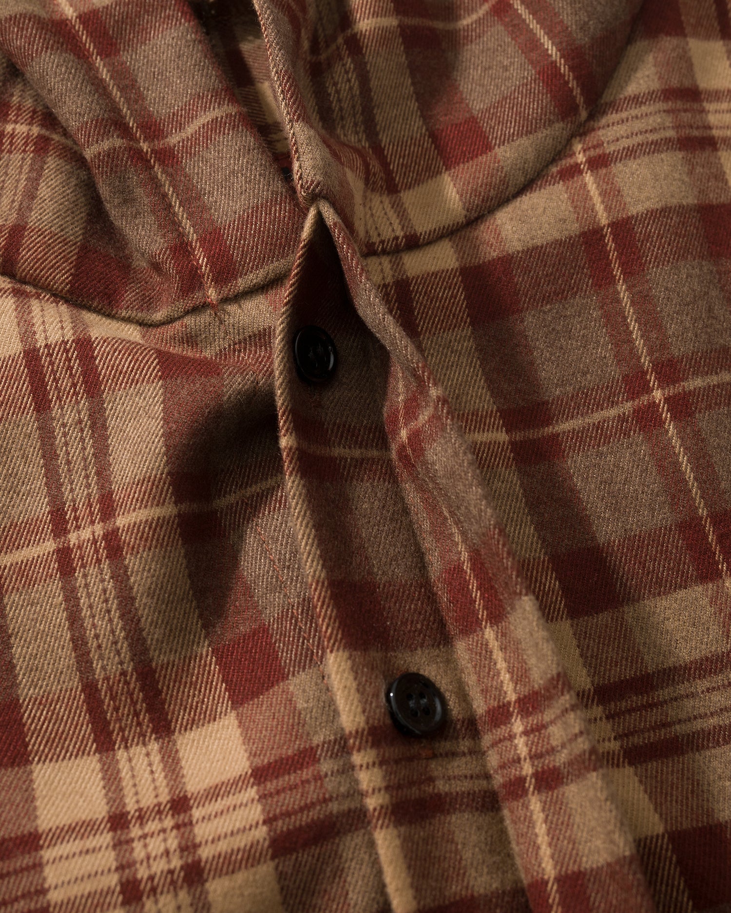 US037 - HOODED OVERSIZED SHIRT JACKET / CHECKED RED