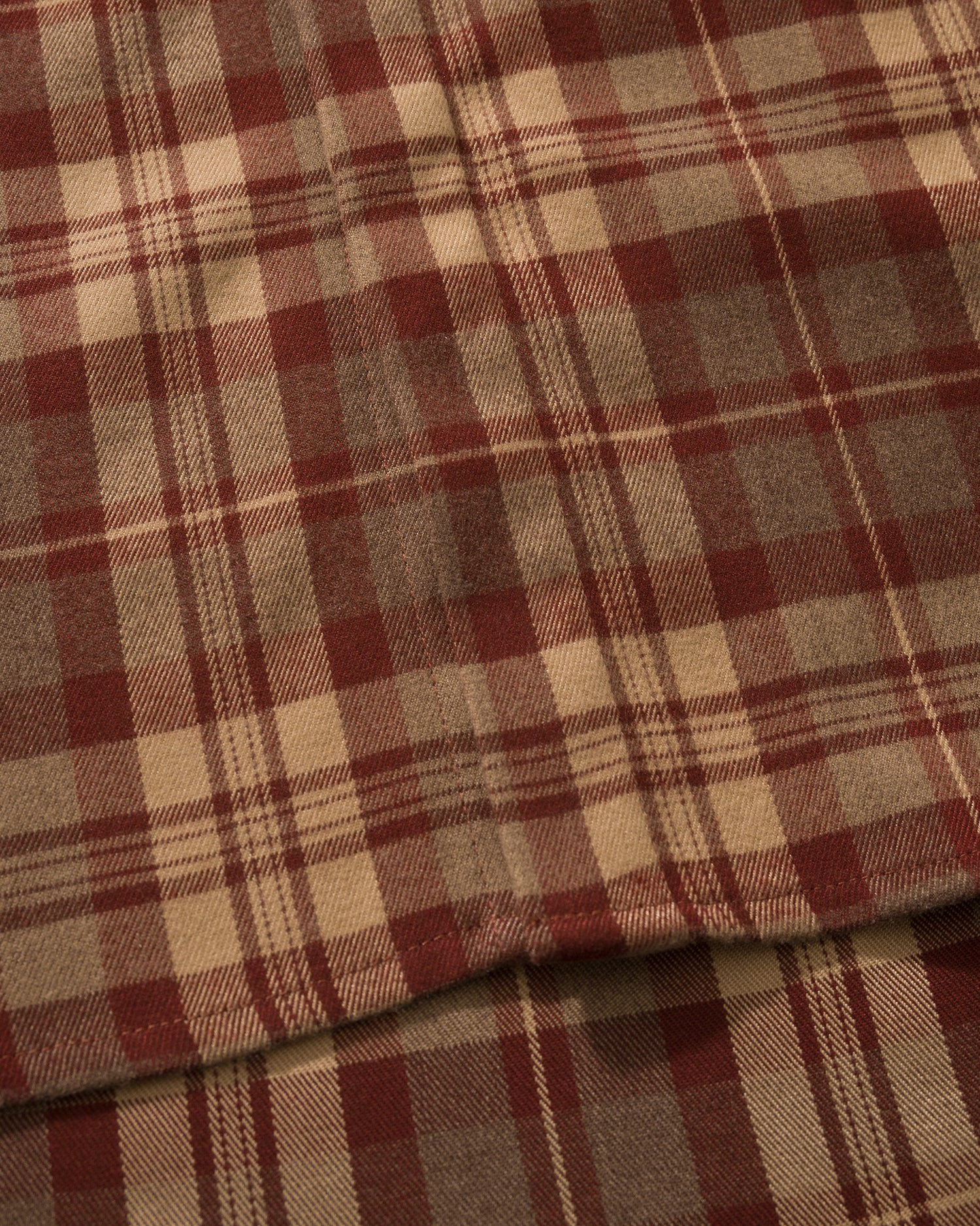 US037 - HOODED OVERSIZED SHIRT JACKET / CHECKED RED