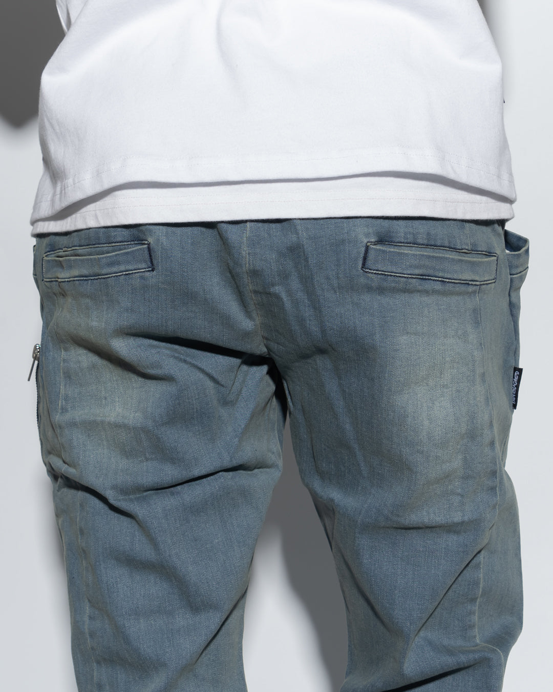 UT029XNY | WASHED DENIM JOGGERS-JOGGERS-UNTOUCHED UNITED