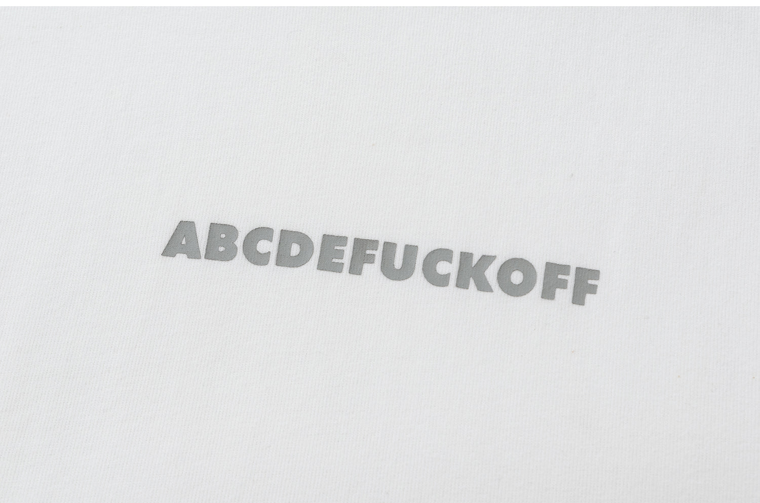 NW219WH | ABCDEFUCKOFF WHITE TEE | NOT WORKING V