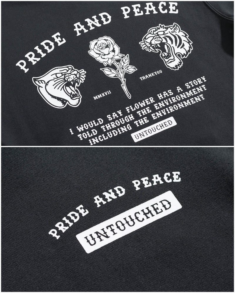 HD107BK | PRIDE AND PEACE-HOODIES-UNTOUCHED UNITED